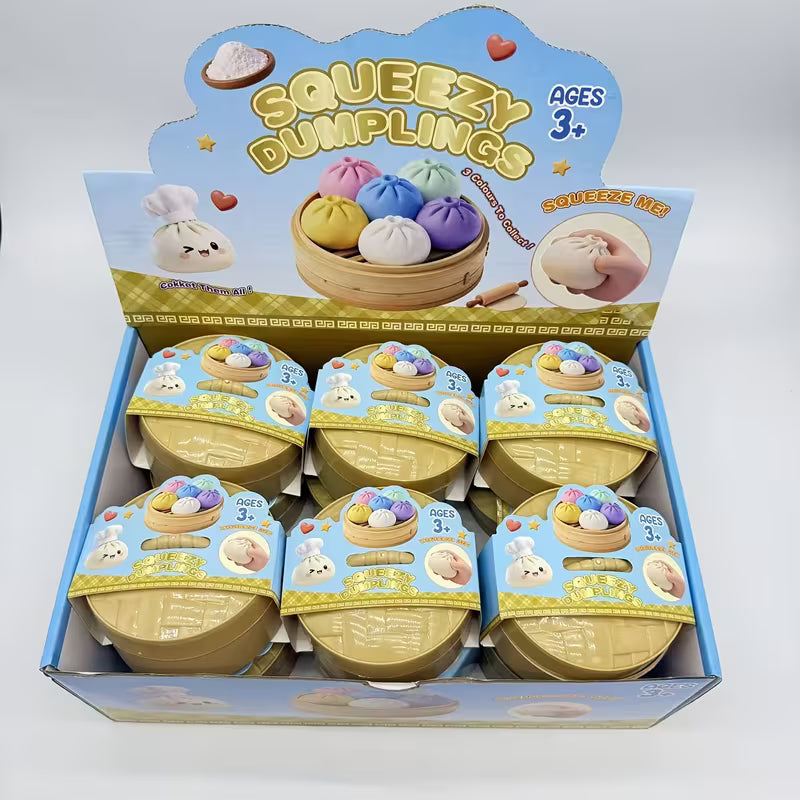 Squishy Dumpling Stress Toy (12-Pack Mystery Box)