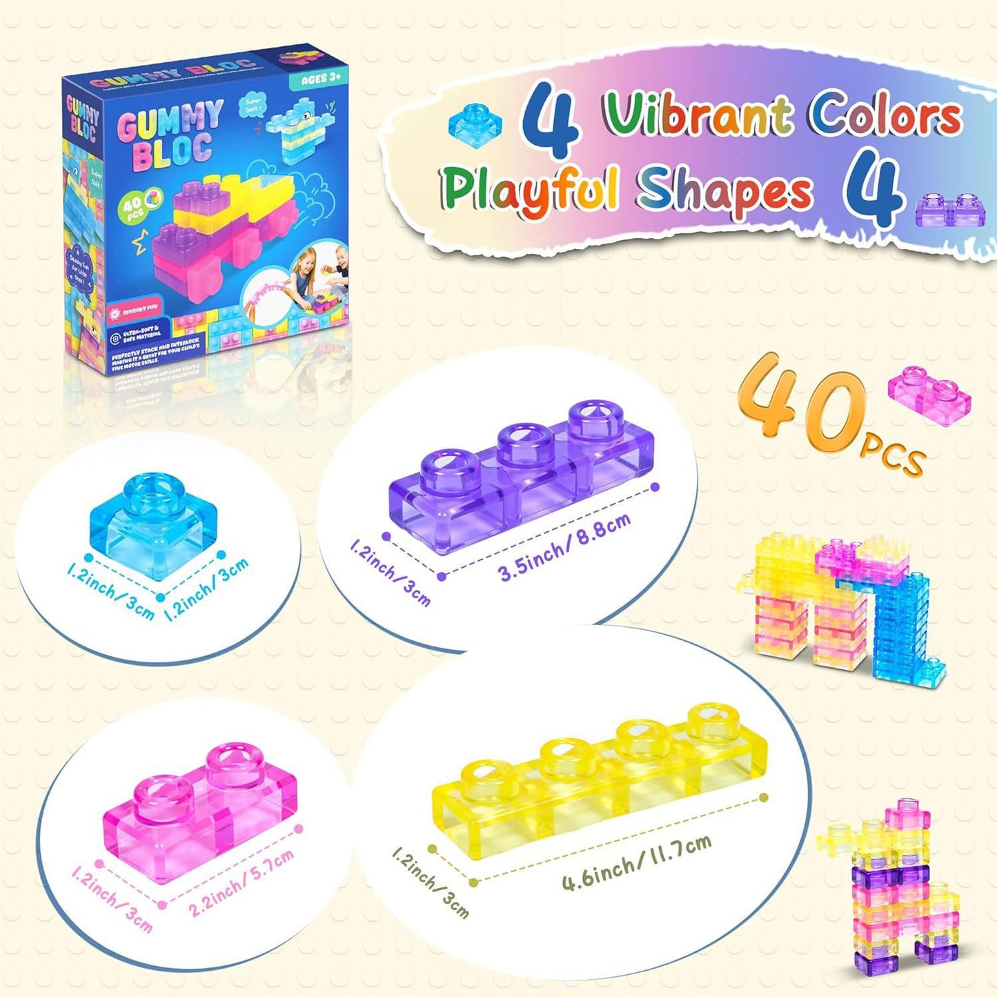 Jelly Blocks Squishy Set 🧊✨